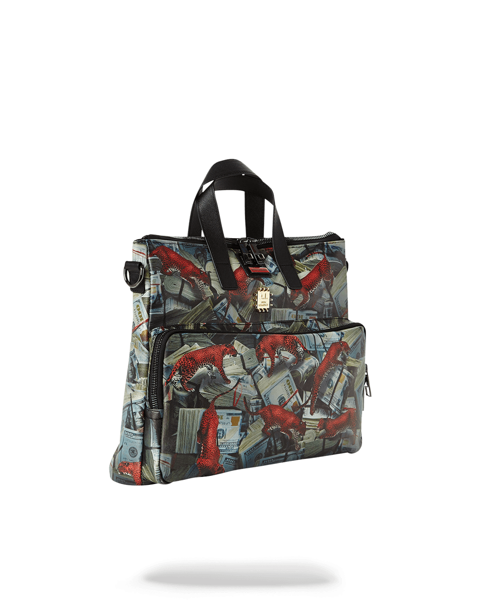 RED LEOPARD MONEY TRAVEL CASE