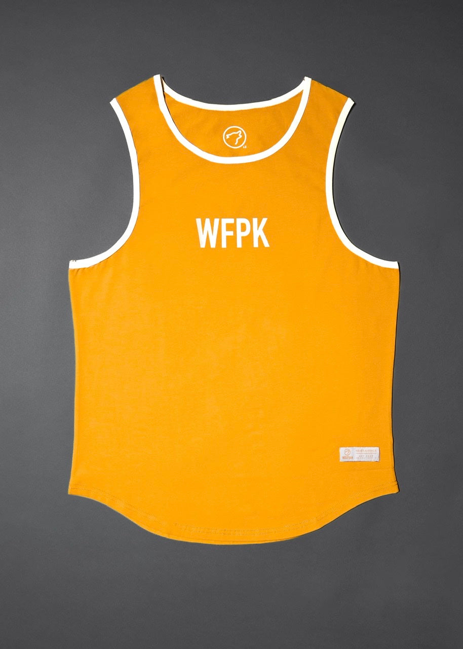 Men's Performance Tank Amber W/ Off White Border (SALE)