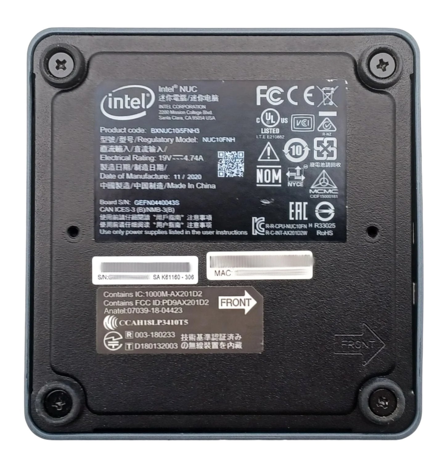 Intel 10th Gen NUC PC: i5 CPU, 8GB RAM, 256GB M.2 SSD, WiFi+BT, Windows 11 Home