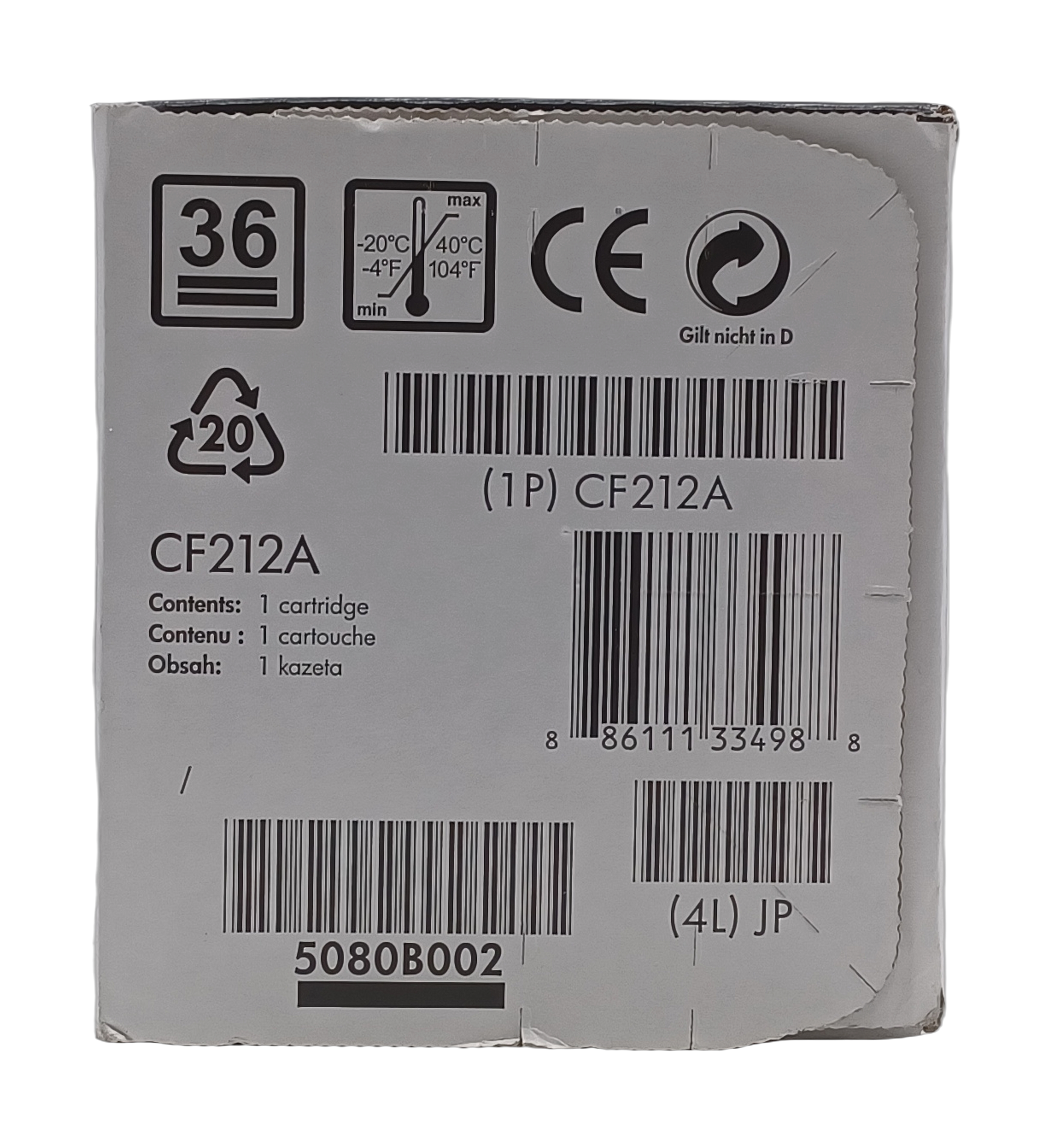 Genuine HP CF212A Yellow Laser Toner Cartidge 131A, Departures Livery