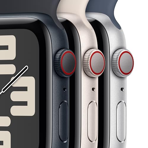 Apple Watch SE 2nd Generation (GPS + Cellular) 40mm Midnight Aluminum Case with Midnight Sport Loop - MRGD3LL/A