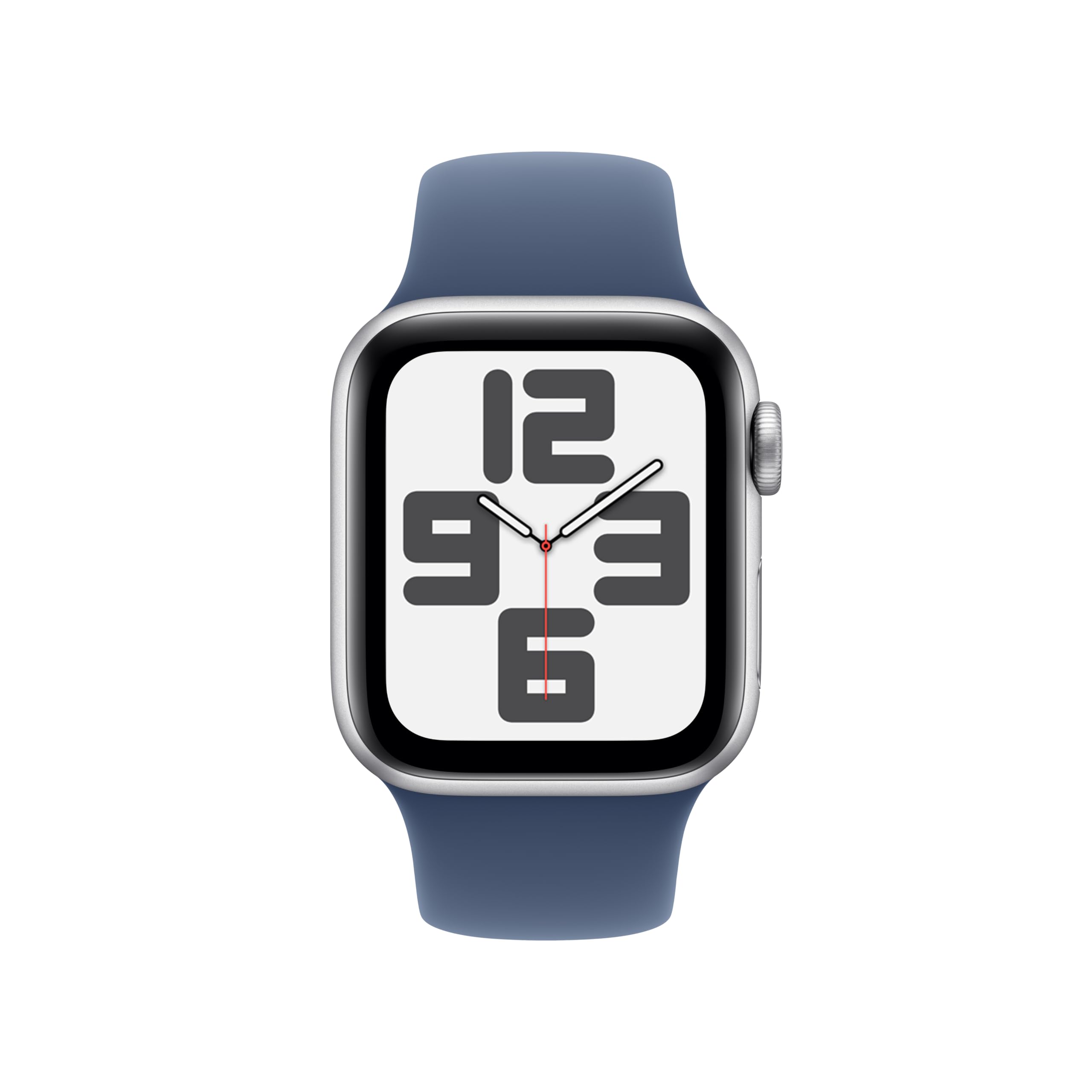 Apple Watch SE 2nd Generation (GPS) 40mm Aluminum Case with Denim Sport Band - S/M - Silver - (2024) - MXEC3LL/A