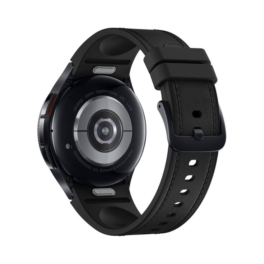 Samsung Galaxy Watch 6 Classic 43mm BT - Black Stainless Steel w/Black Leather Band - SM-R950NZKAXAA