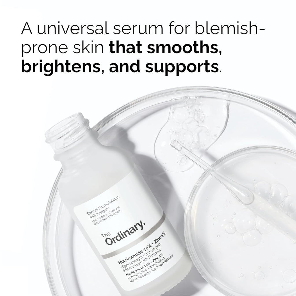 The Ordinary Niacinamide 10% + Zinc 1% 30ml Smoothing Serum for Blemish-Prone Skin