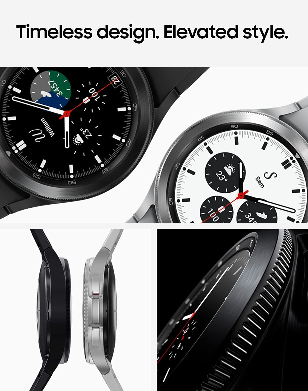 Samsung Galaxy Watch4 Classic - Stainless Steel 42mm BT - Black - SM-R880NZKAXAA