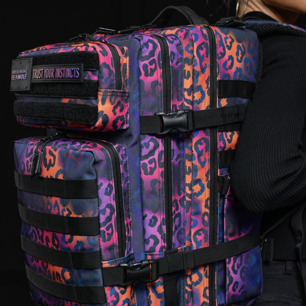 45L Backpack Neon Leopard