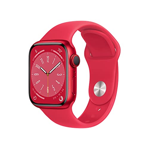 Apple Watch Series 8 GPS+Cel 41MM Alum Case Red Sport Band Red M/L - MNV63LL/A