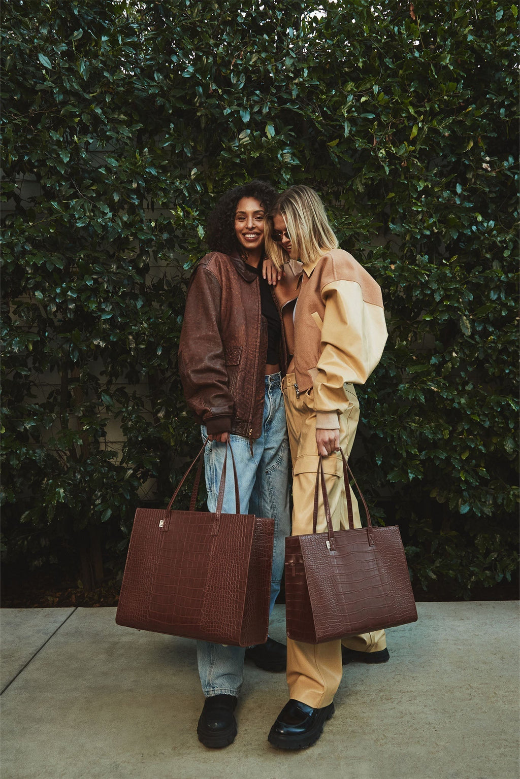 Resale The Large Work Tote in Maple Croc