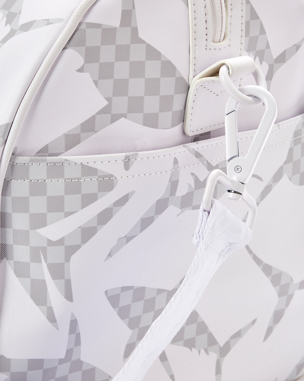 SHARK CHECK (WHITE) DUFFLE