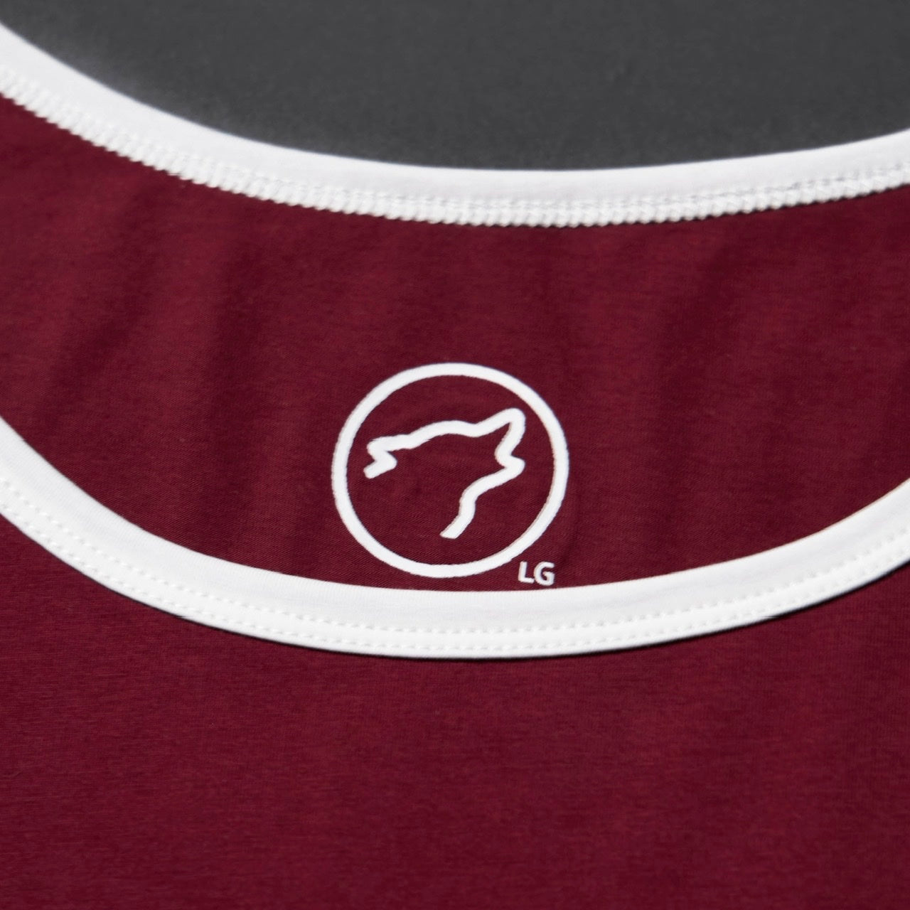 Men's Performance Tank Crimson Red W/ Off White Border (SALE)