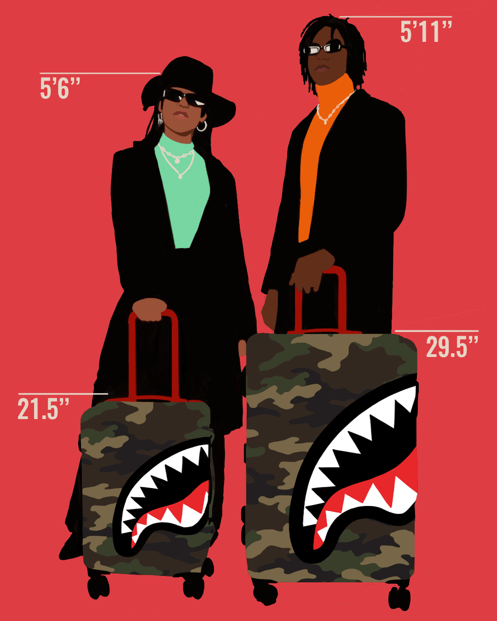 SHARKNAUTICS (CAMO) 29.5ƒ?� FULL-SIZE LUGGAGE