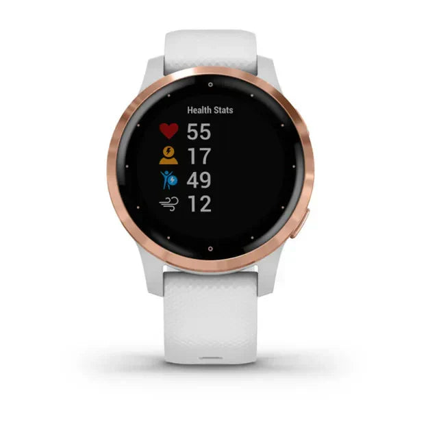 Garmin - vivoactive 4S Smartwatch 40mm Fiber-Reinforced Polymer - Rose Gold - 010-02172-21