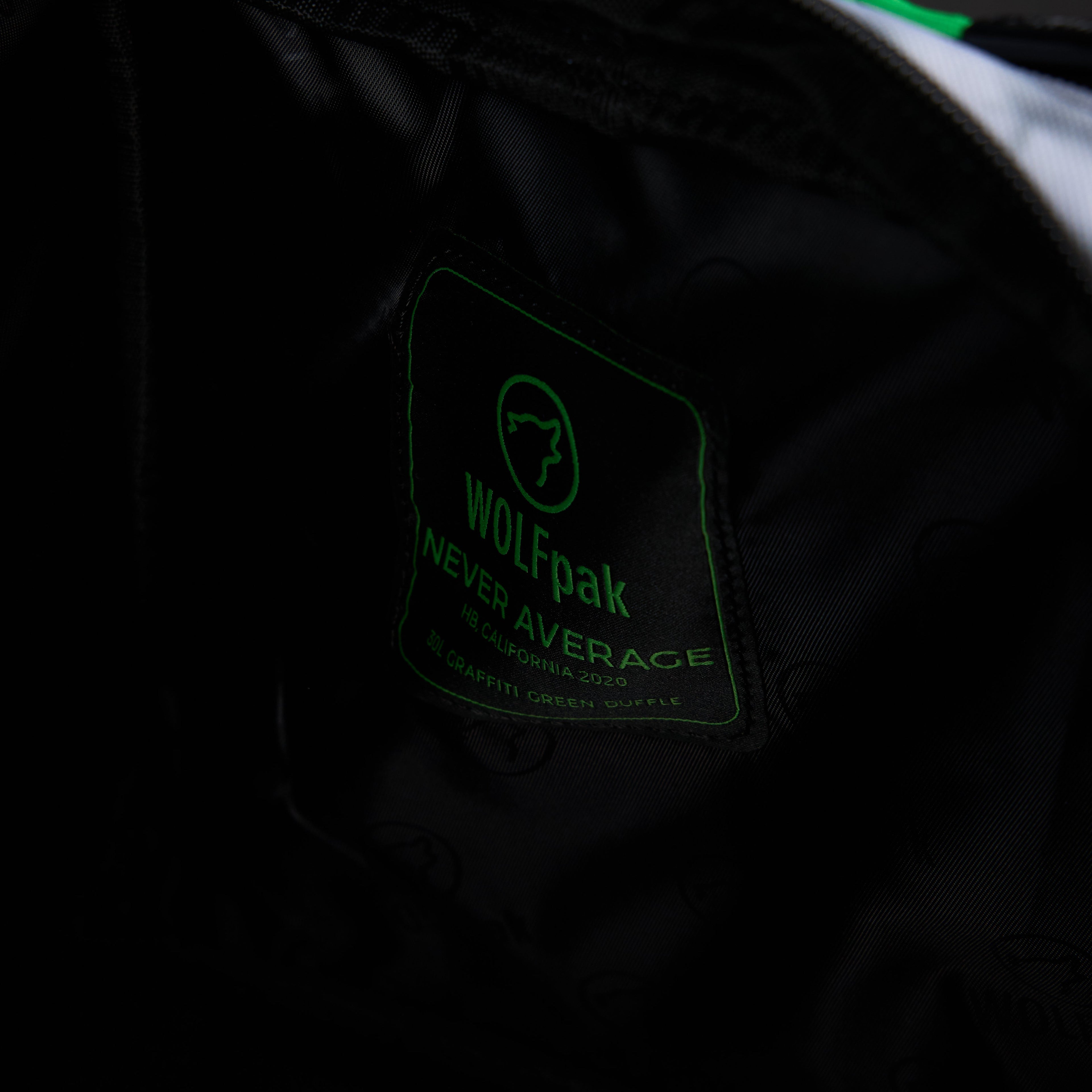 30L Perfect Duffle Bag Graffiti Green