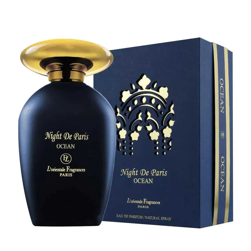 L'Orientale Fragrances Night de Paris Ocean Men’s Perfume/Cologne For Men Eau de Toilette 3.3 oz Edp