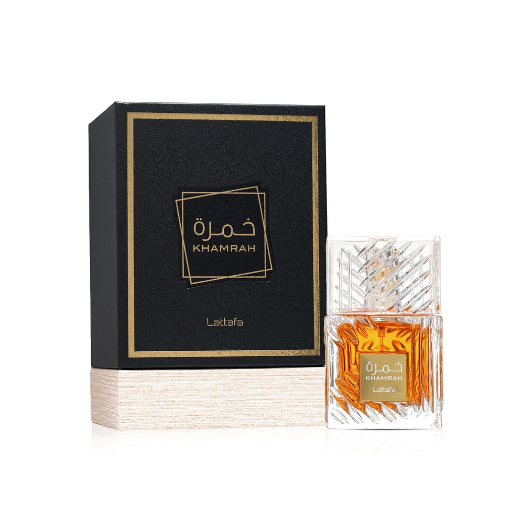 Lattafa Khamrah Eau De Parfum  - Long-Lasting Arabic Perfume for Men & Women -Spicy, Sweet & Woody Scent -100ml/3.4 Fl Oz