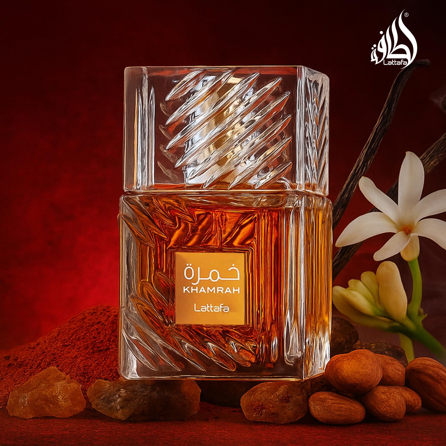 Lattafa Khamrah Eau De Parfum  - Long-Lasting Arabic Perfume for Men & Women -Spicy, Sweet & Woody Scent -100ml/3.4 Fl Oz