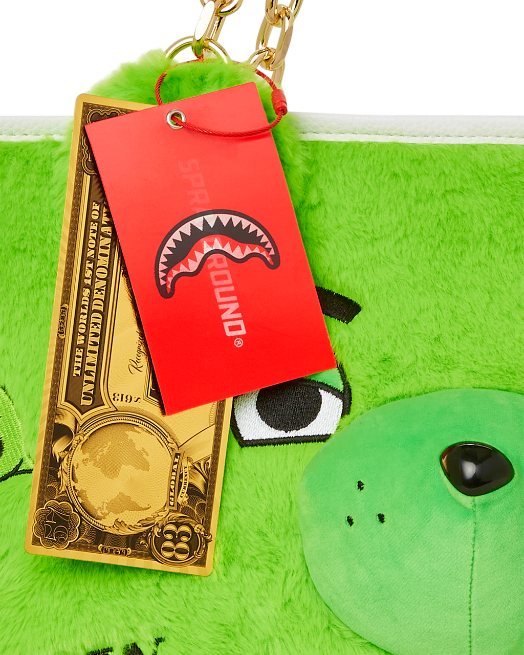 PLUSH MONEYBEAR TOTE (GREEN)