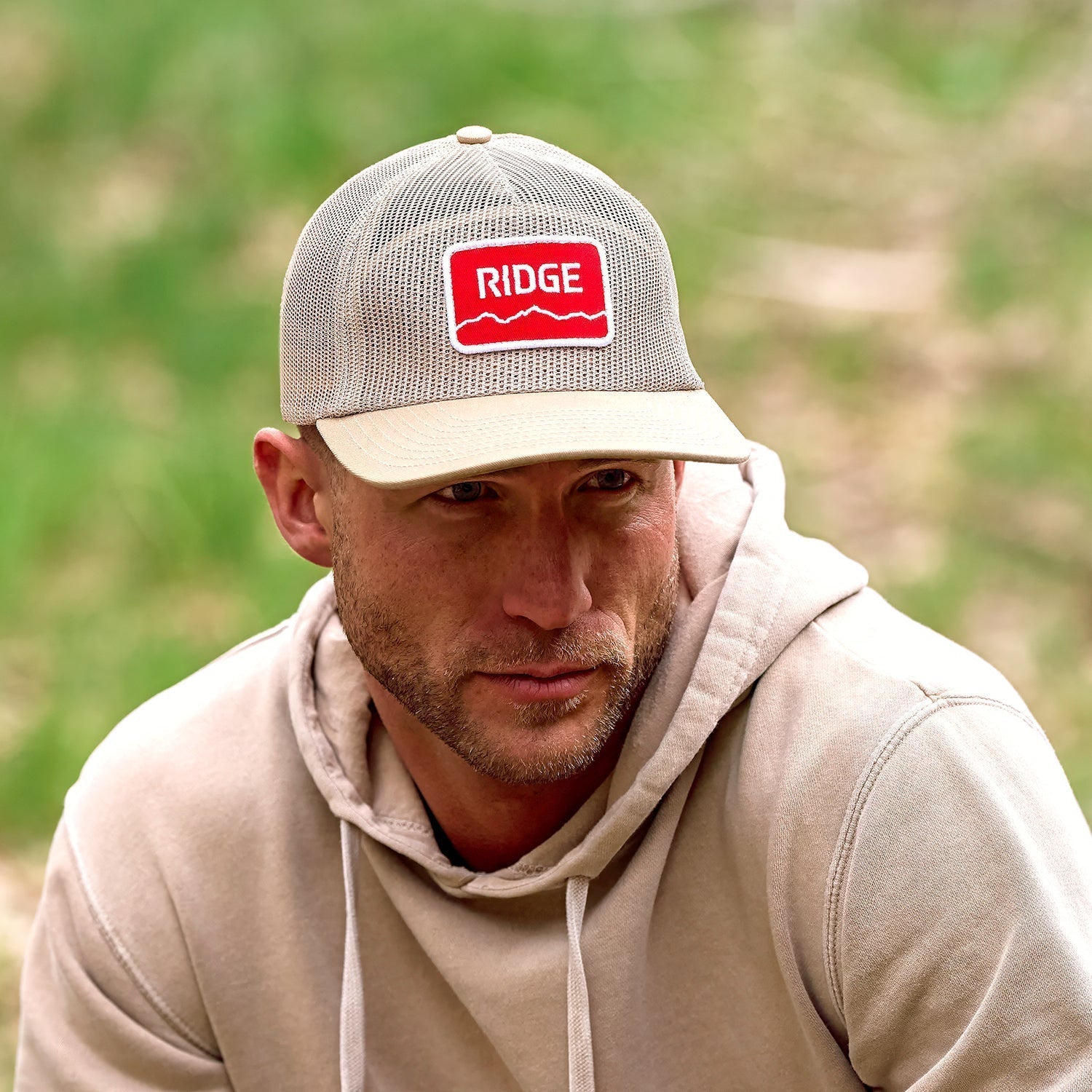 Ridge Mesh Snapback - Tan
