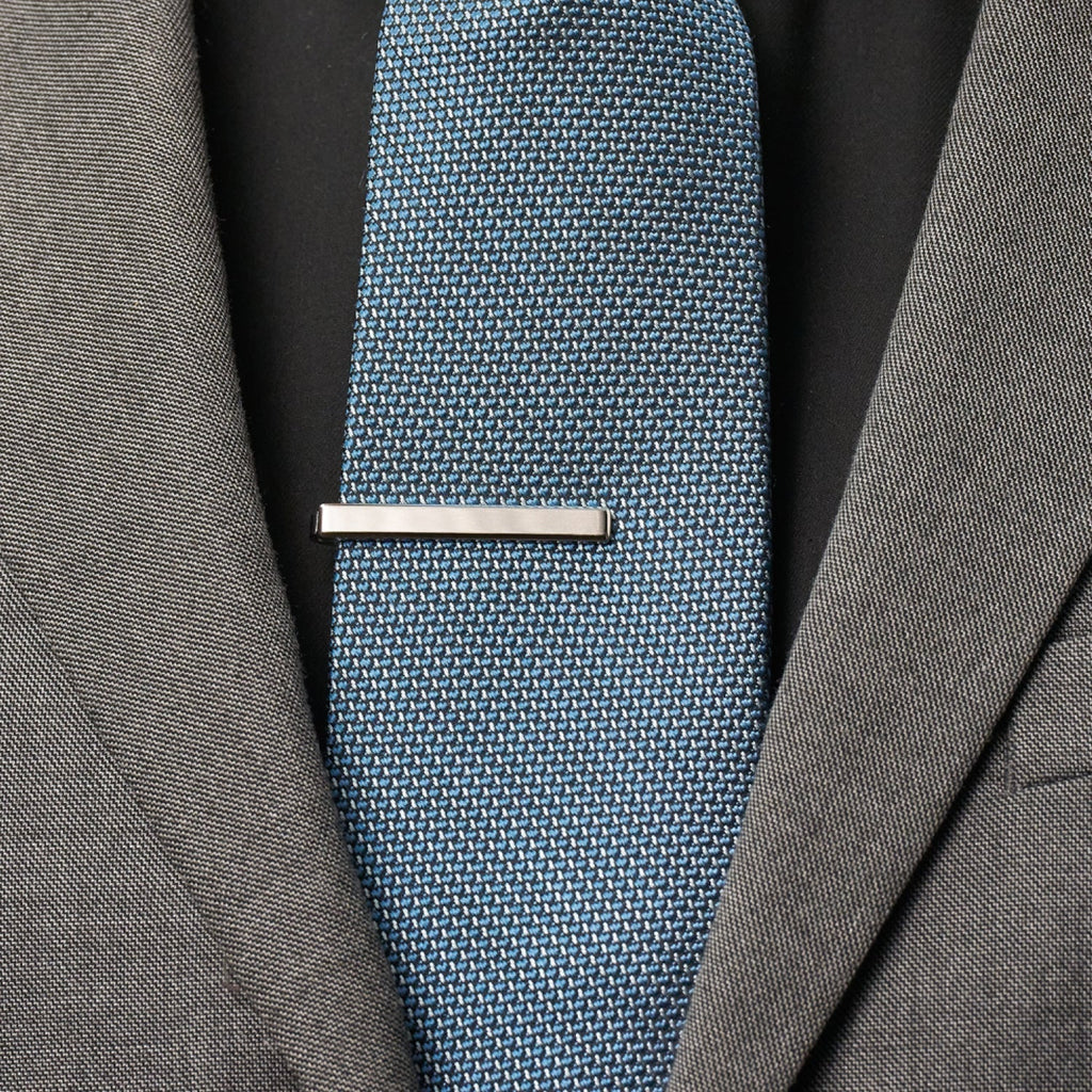 Tie Bar & Cufflinks Kit - Platinum
