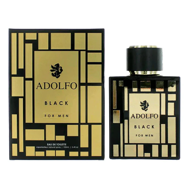 Adolfo Adolfo Black For Men Men’s Perfume/Cologne For Men Eau de Toilette 3.4 Oz Edt