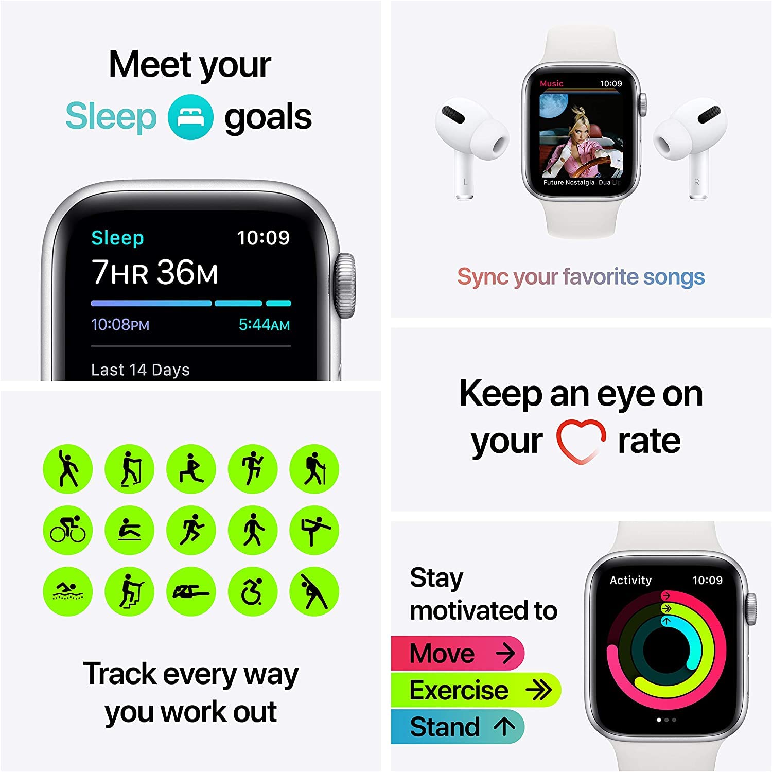 Apple Watch SE (GPS, 40mm) - Space Gray Aluminum Case with Black Sport Band - MKQ13LL/A