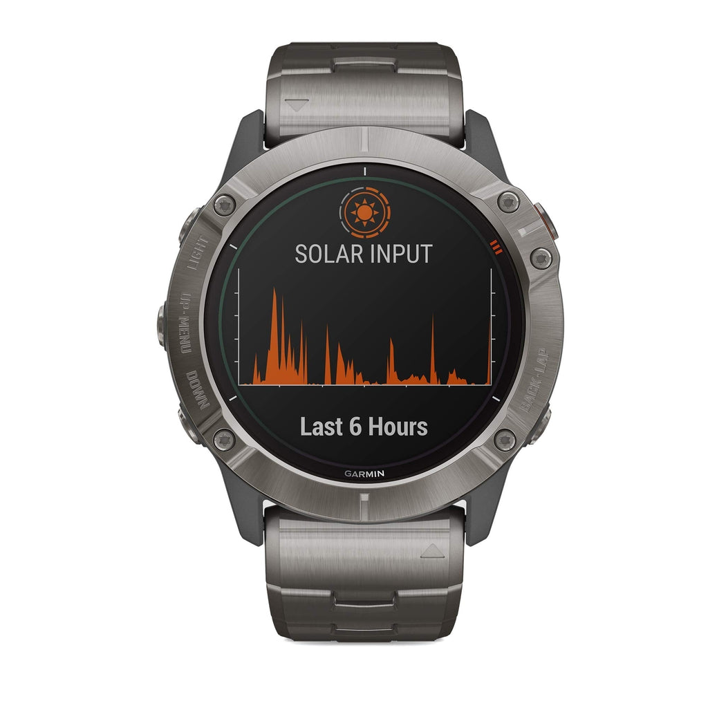 Garmin Fenix 6X Pro Solar 51mm - Titanium With Vented Titanium Bracelet - 010-02157-23