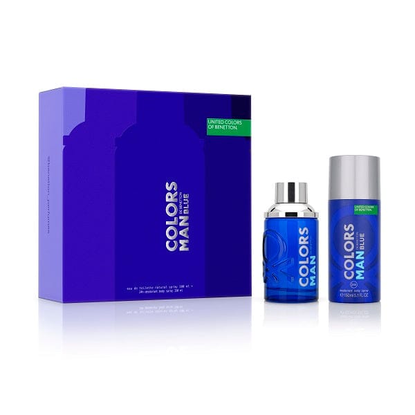 Benetton Colors de Benetton Man Blue Men’s Perfume/Cologne For Men Eau de Toilette 3.3 oz /  6.7 oz / Gift Set 3.3 oz Edt