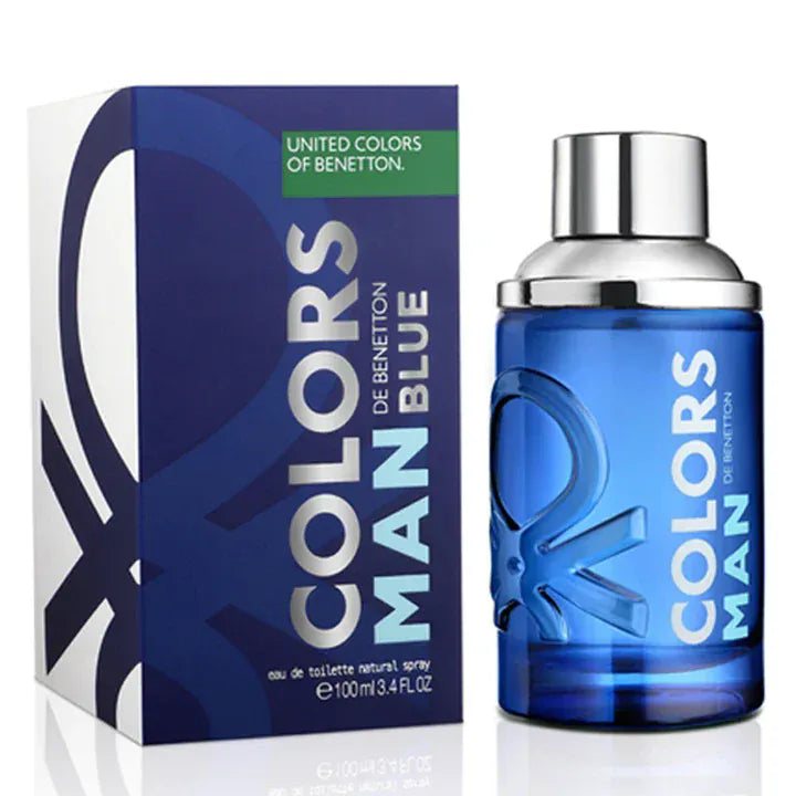 Benetton Colors de Benetton Man Blue Men’s Perfume/Cologne For Men Eau de Toilette 3.3 oz /  6.7 oz / Gift Set 3.3 oz Edt