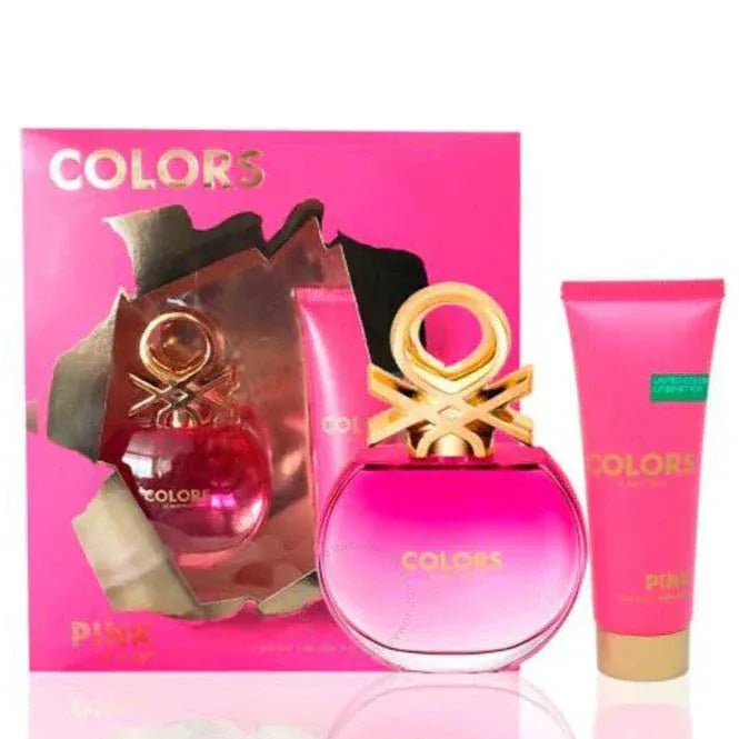 Benetton Colors de Benetton Woman Pink Women’s Perfume/Cologne For Women Eau de Toilette 2.7 oz / Gift Set 2.7 oz Edt