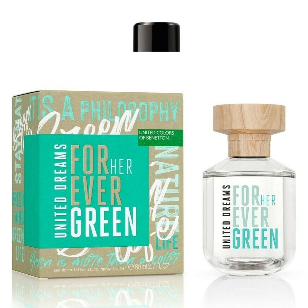 Benetton Colors United Dreams Forever Green for Her Women’s Perfume/Cologne For Women Eau de Toilette 2.7 oz Edt