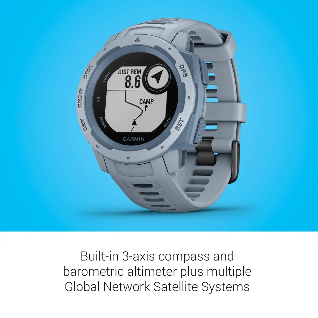 Garmin - Instinct GPS Smartwatch 45mm Fiber-Reinforced Polymer - Sea Foam - 010-02064-05