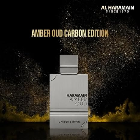 Al Haramain Amber Oud Carbon Edition Eau De Parfum Spray - Long-Lasting Men’s Cologne, Woody Aromatic Arabian Perfume with Premium Arabic Fragrance for Men-2oz/60ml