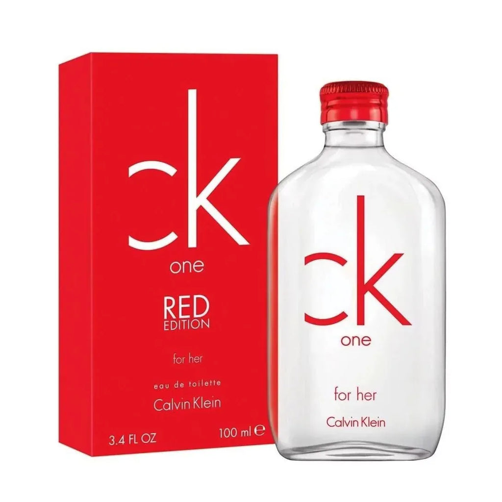 Calvin Klein  CK One Red Edition for Her For Women/Cologne For Women Eau de Toilette 3.4 Oz / Gift Set 3.4 OzEdt