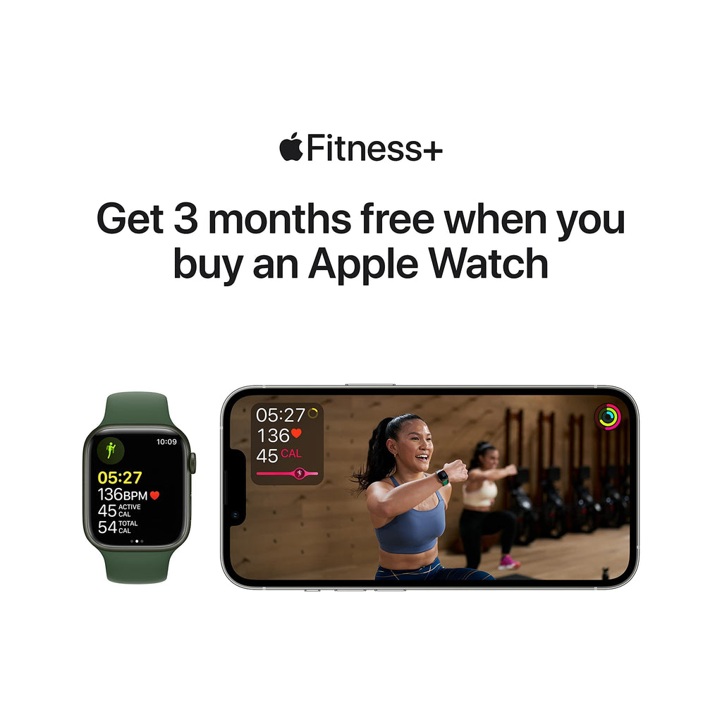 Apple Watch Series 7 (GPS, 45mm) Blue Aluminum Case with Abyss Blue Sport Band - MKN83LL/A
