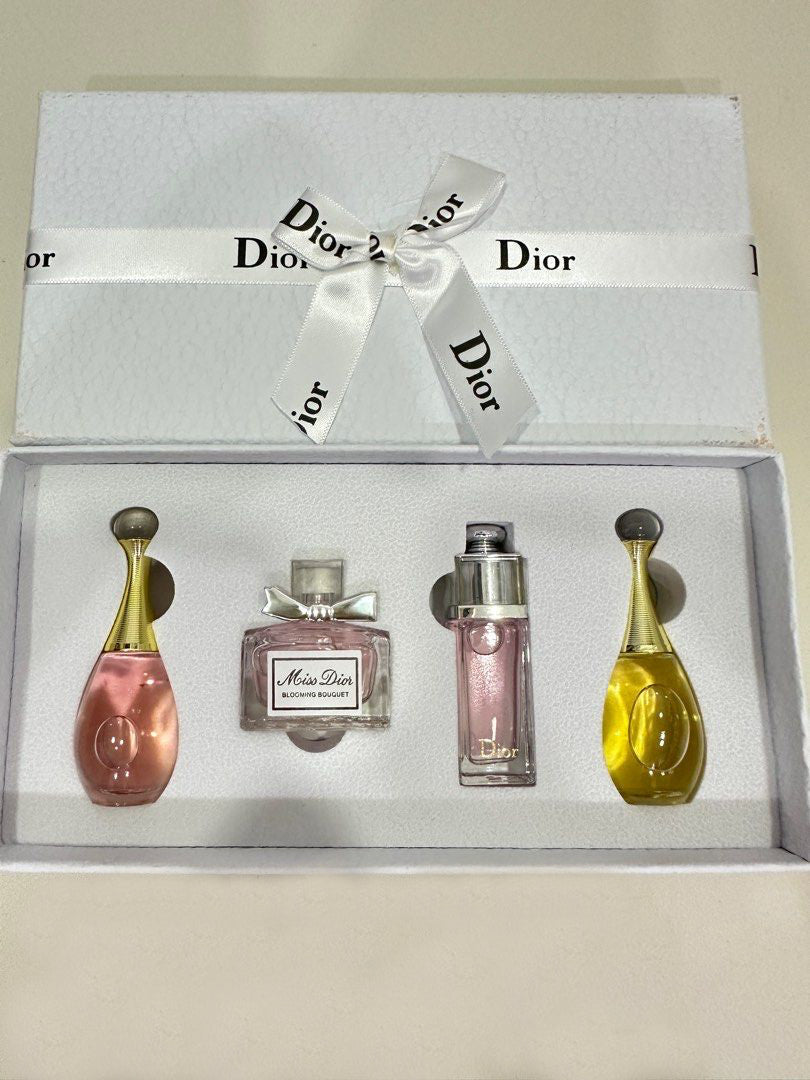 Christian Dior Miniature Frangrances Set Gift For Women - 4x5ml - Birthday, Valentine's Day, Anniversary, Holiday, Wedding Gift Set