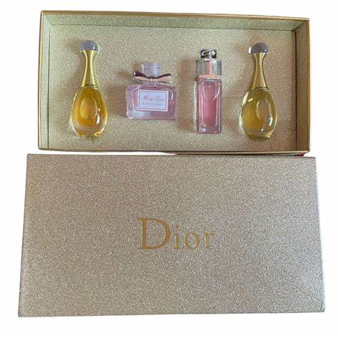 Christian Dior Parfum Miniature Frangrances  - 4x5ml - Birthday, Valentine's Day, Anniversary, Holiday, Wedding Gift Set