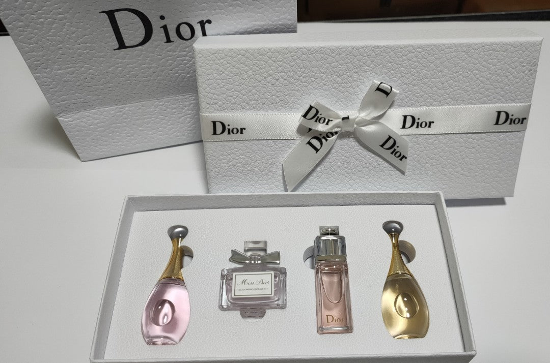 Christian Dior Miniature Frangrances Set Gift For Women - 4x5ml - Birthday, Valentine's Day, Anniversary, Holiday, Wedding Gift Set