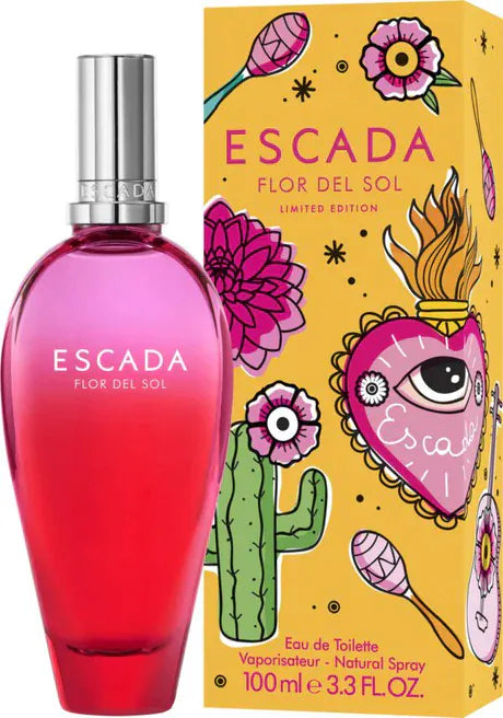 Escada Flor del Sol Women’s Perfume/Cologne For Women Eau de Toilette 3.3 oz Edt