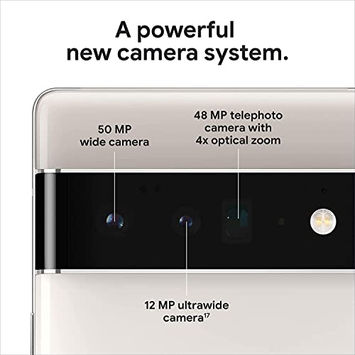 Google Pixel 6 Pro - 5G 6.71" AMOLED - Unlocked Smartphone with Advanced Pixel Camera and Telephoto Lens - 128GB - Cloudy White