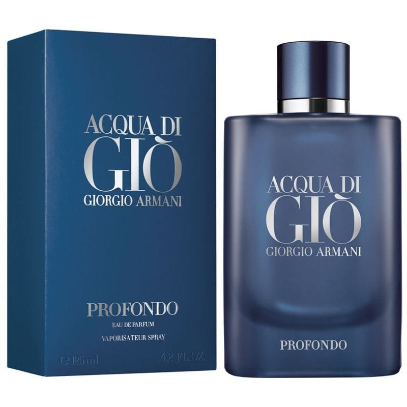Giorgio Armani Acqua Di Gio Profondo Men's Perfume/Cologne For Men Eau De Parfum 1.4 oz / 1.6 oz / 2.5 oz / 3.3 oz / 4.2 oz / 6.8 oz / Gift set 4.2 oz / Refill 5.2 oz Edp