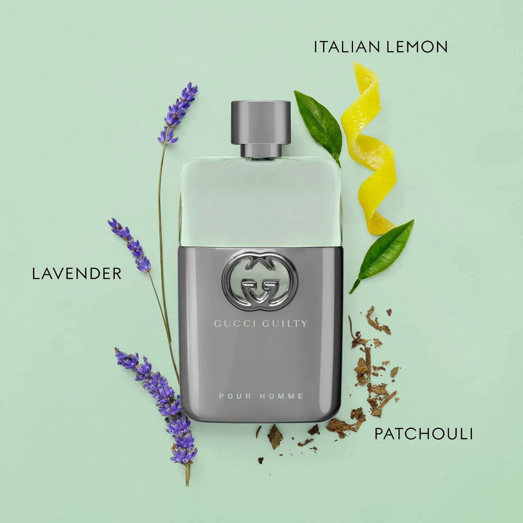Gucci Guilty Pour Homme Eau de Toilette with Lavandin, Lemon and Patchouli- 90ml/3oz