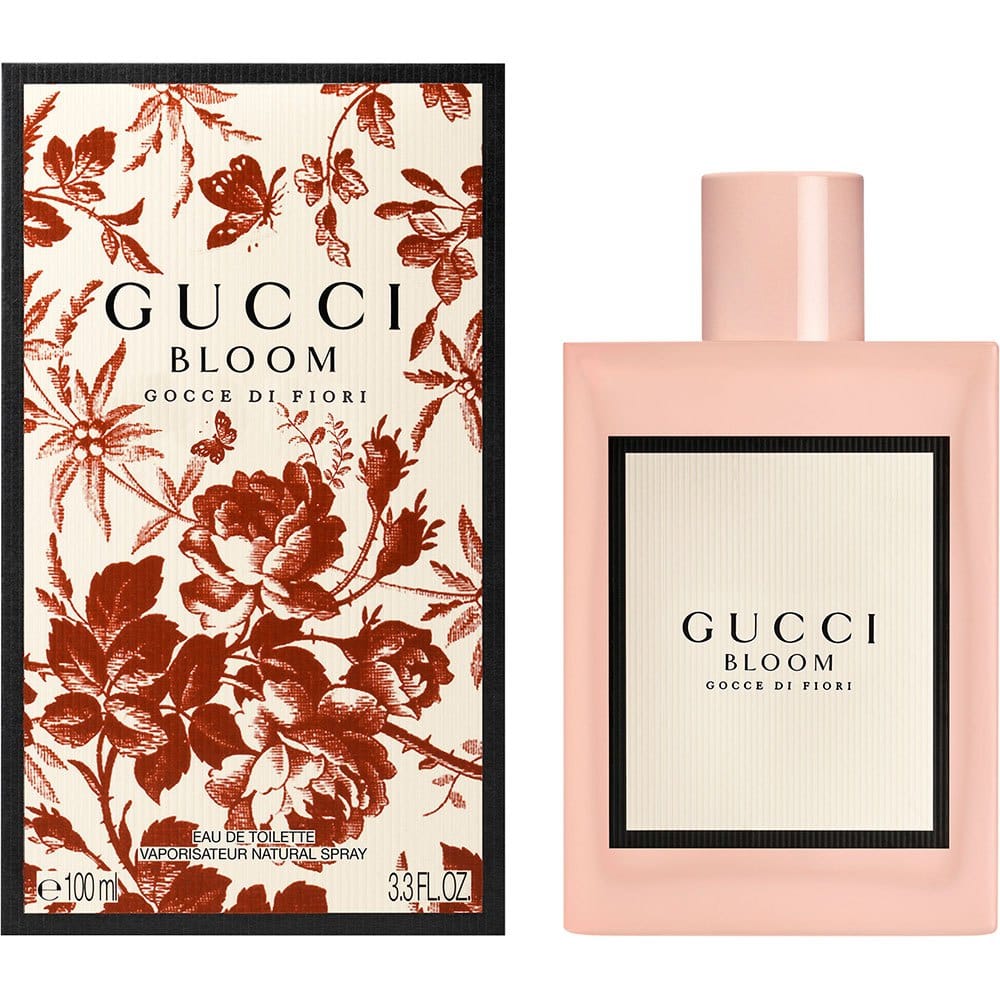 Gucci Bloom Gocce Di Fiori Perfume For Women Eau De Toilette  Spray 3.3 Oz Edt
