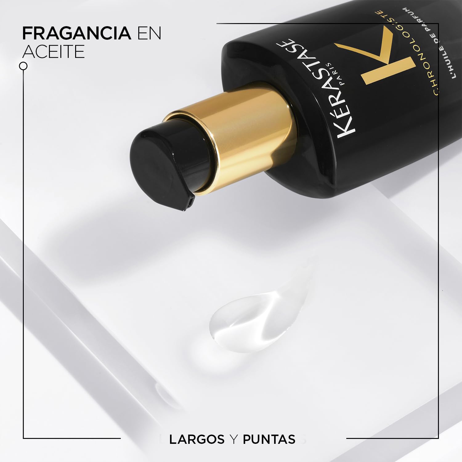Kérastase Chronologiste Huile De Parfum Hair Oil For Dry Scalp, and Dry, Damaged Hair - Nourishes and Adds Shine With Hyaluronic Acid & Vitamin E - 50ml