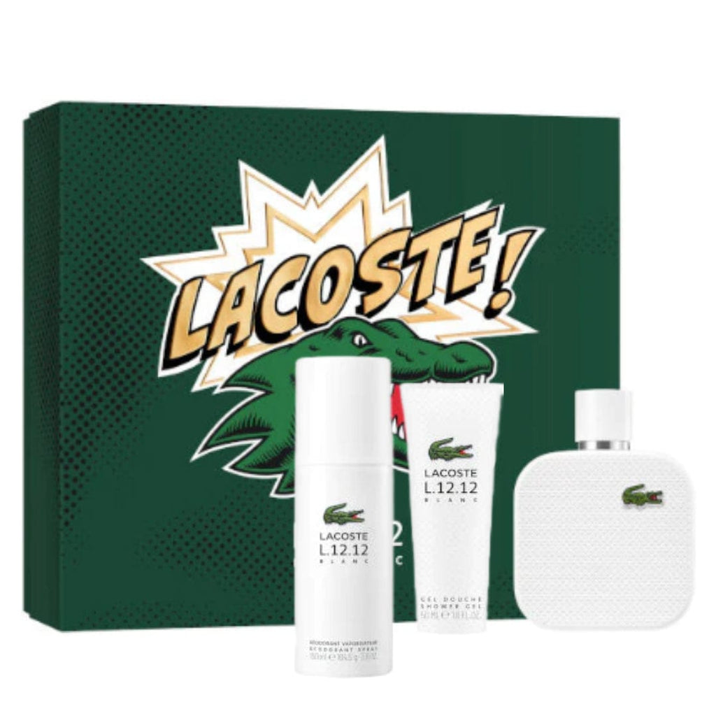 Lacoste Eau de Lacoste L.12.12. Blanc Men’s Perfume/Cologne For Men Eau de Toilette 3.3 Oz / 5.9 Oz  / Gift Set 3.3 oz Edt