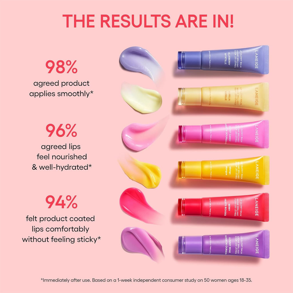 Laneige On-The-Glow Lip Glowy Balm Set 3x10g