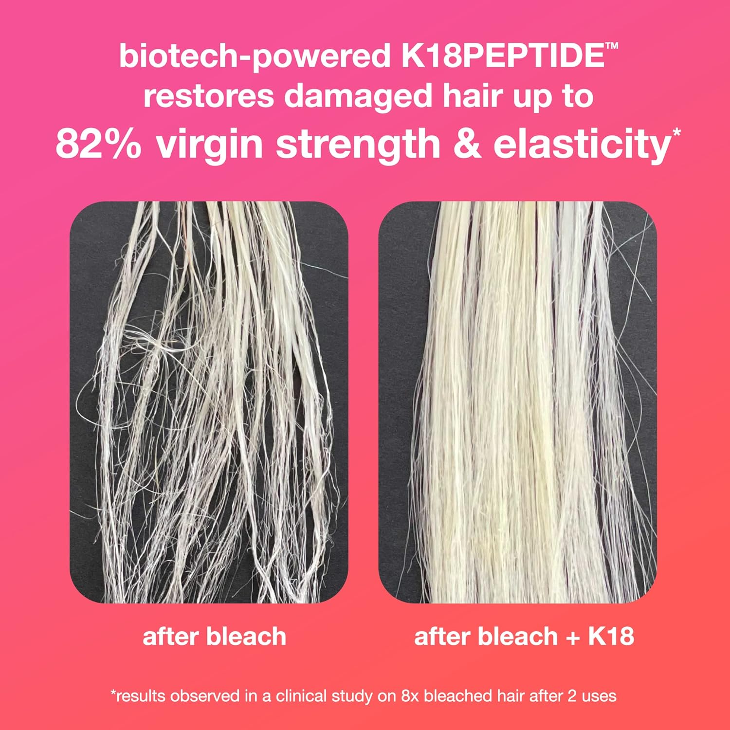 K18 Leave-In Molecular Hair Mask, Repairs Dry or Damaged Hair, Reverse Hair Damage from Bleach, Color, Chemical Services & Heat - 50ml