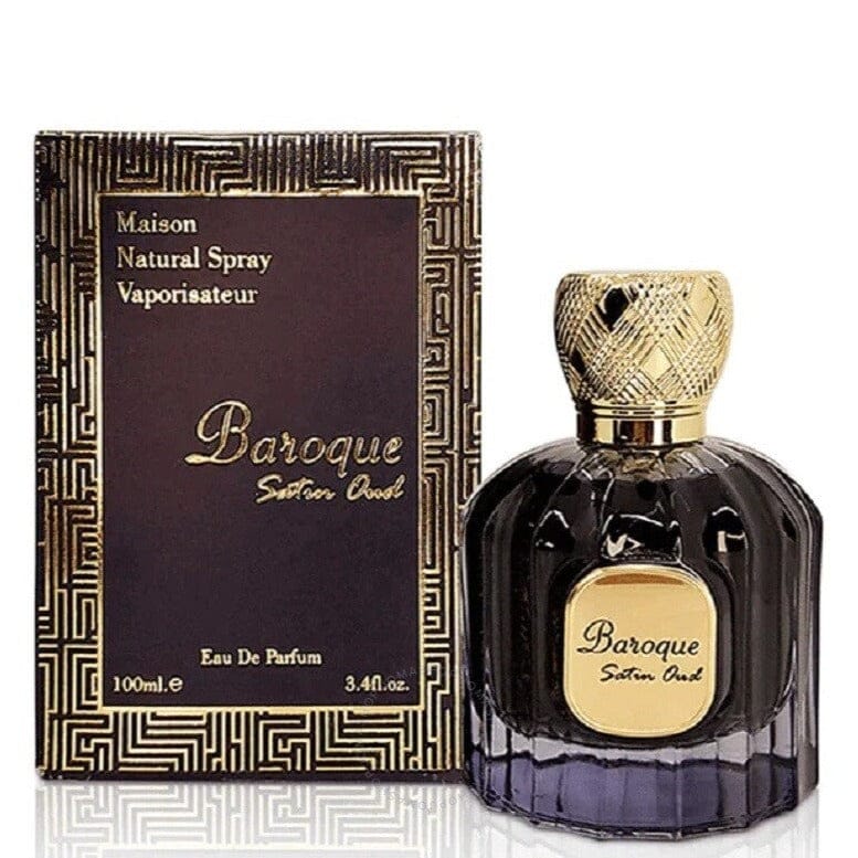 Maison Alhambra Baroque Satin Oud Men’s Perfume/Cologne For Men Eau de Parfum 3.4 oz Edp