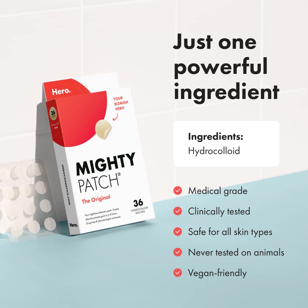 Hero Cosmetics Mighty Patch Original Patch Hydrocolloid Acne Pimple Patch