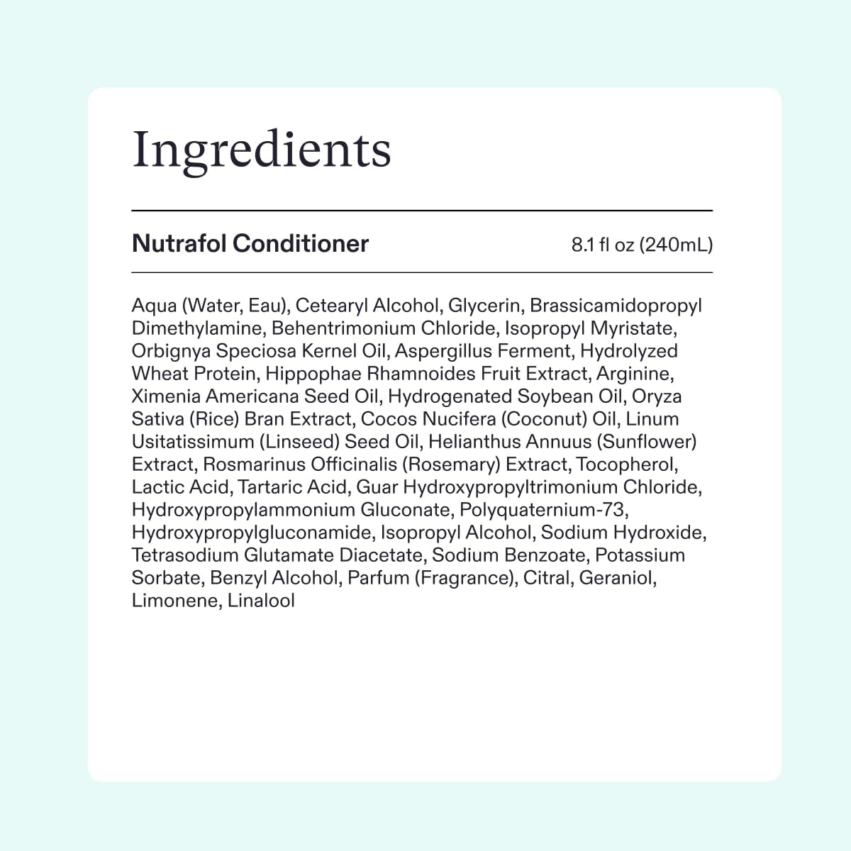 Nutrafol Strand Defender Strengthening Conditioner for Thinning Hair 240ml