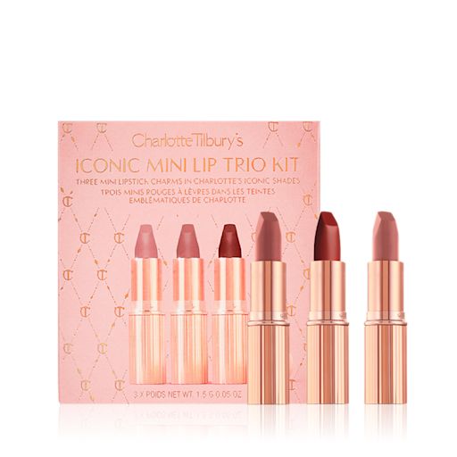 Charlotte Tilbury Iconic Mini Lip Trio Kit - Pillow Talk, Walk of No Shame, Supermodel 0.03 Ounce